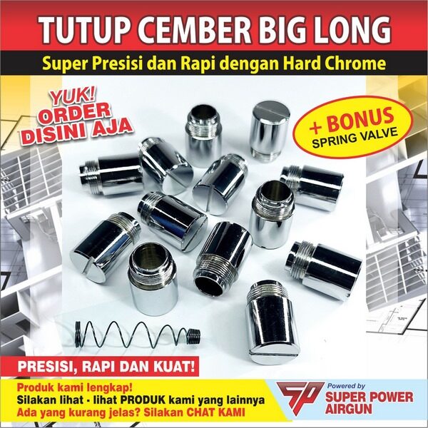 006 Tutup Chamber Big long Hard Chrome Glock G19, M9A1, WG321, WG323 M84 (Copy) Tutup Chamber Big long Hard Chrome Glock G19, M9A1, WG321, WG323 M84