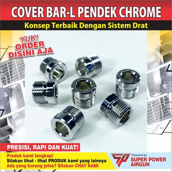 012 Cover barel Chrome Ukuran Pendek Drat Glock G19, WG321, WG323 M84 (Copy) Cover Barel Chrome Ukuran Pendek Drat Glock G19, WG321, WG323 M84